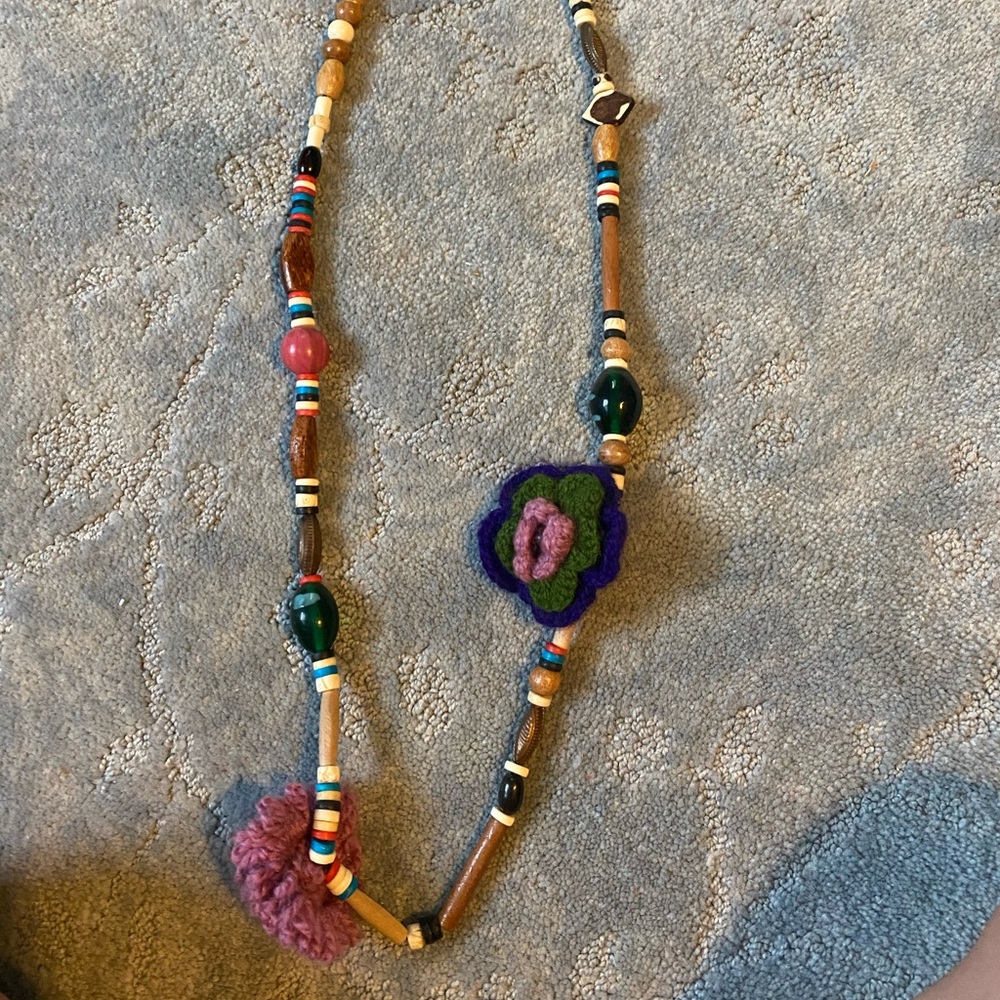 Long wooden necklace